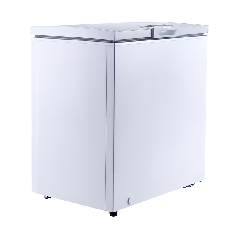 Chest Freezer, 5 Cu.ft Compact Deep Freezer, Free Standing Top Open Door Chest Freezers with 2 Removable Baskets & Adjustable Thermostat - Energy Saving, Low Noise & Garage Ready, White