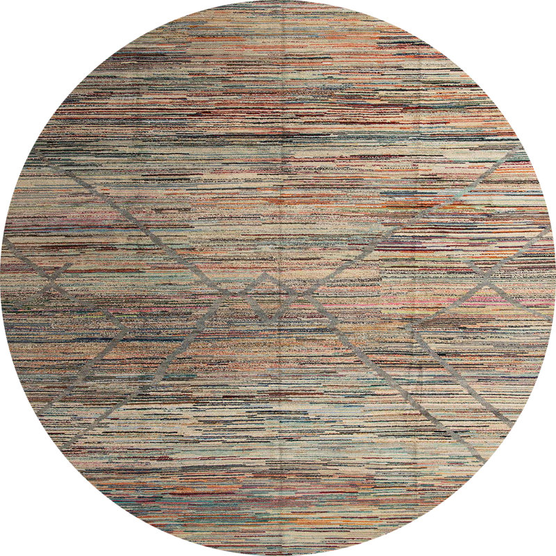 Abstract Indoor Rug, Round 3'
