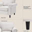 Ensemble de 2 chaises d'appoint rembourrées en tissu-120338383