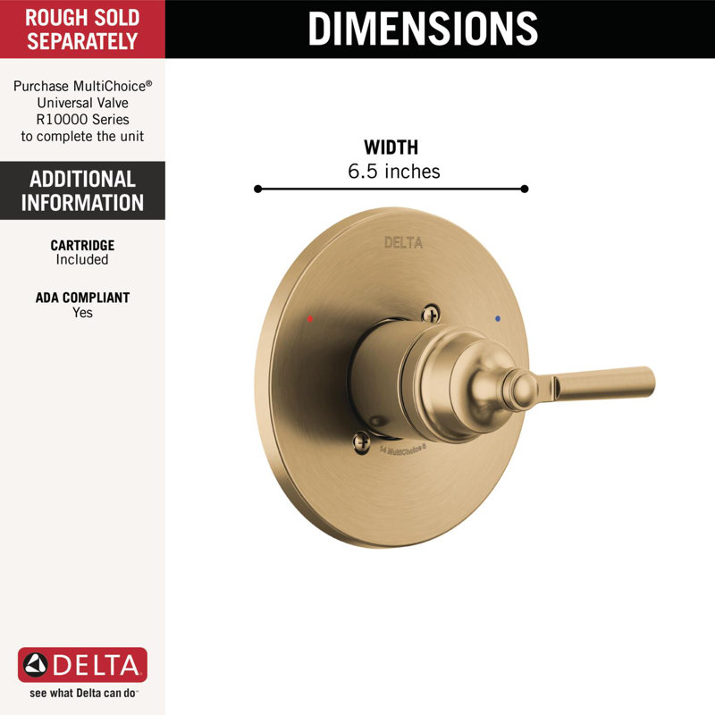 Garniture de robinet SAYLOR ™ Series® 14 Series seulement, Champagne champagne