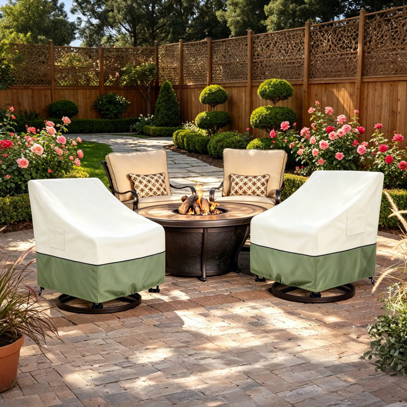 Housse imperméable pour l'extérieur pour chaise de patio, paquet de 2, L 33 po x l 34 po x H 31 po