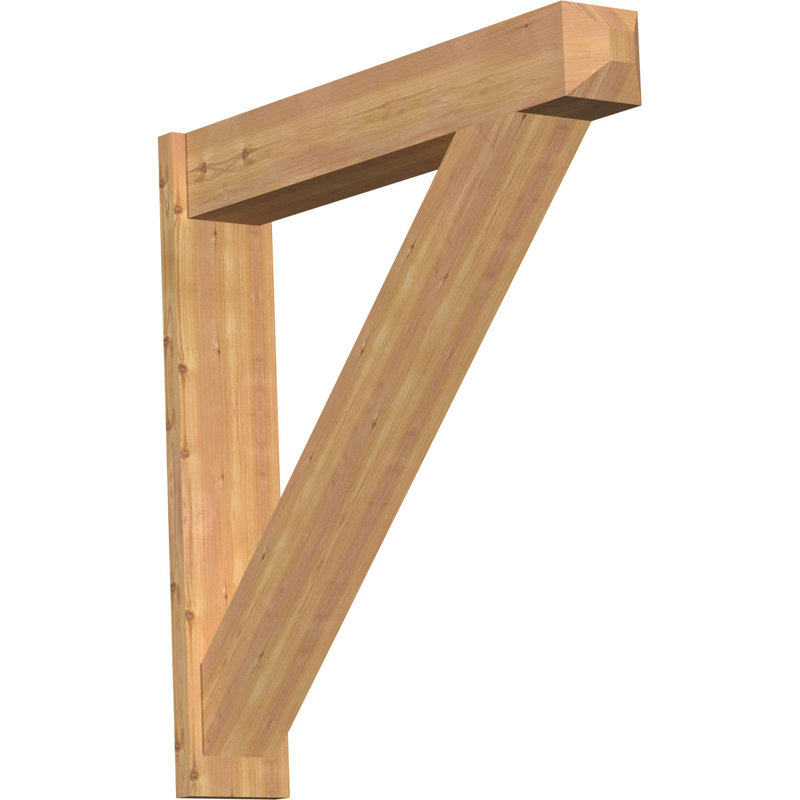 Artisan traditionnel en bois rustique, P 42 po x H 42 po, Cèdre rouge occidental l 7 1/2 po (lisse)