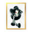 Artiste stylisée avec chapeau noir et blanc II - œuvre d'art sur toile glamour-1745180461-1745180457