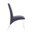Chaise d'appoint en cuir synthétique noir et finition chromée (ensemble de 2)-1570500300