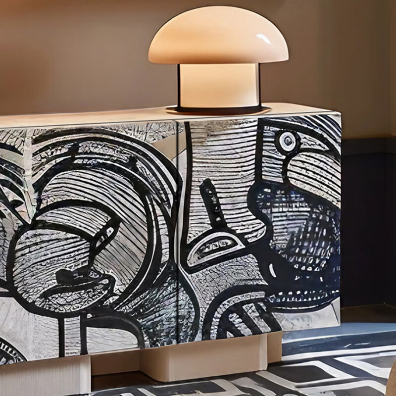 Artistic Painted Sideboard
