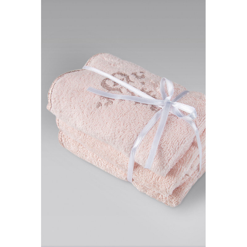 Serviette de bain 100% coton Peasely, Poudre, Bath Towel - 3 pack