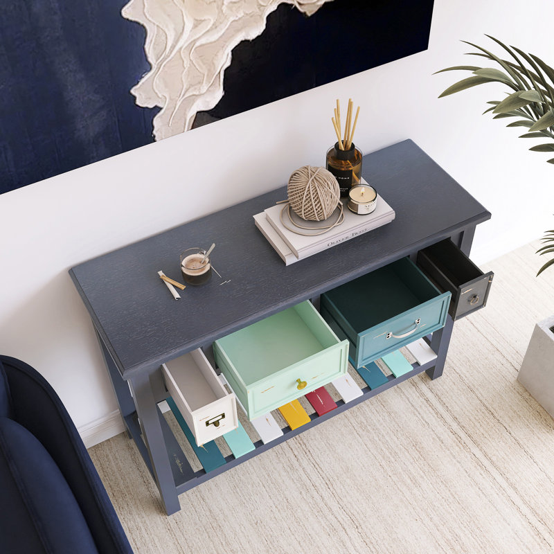 40 Inch Console Table With 4 Drawers