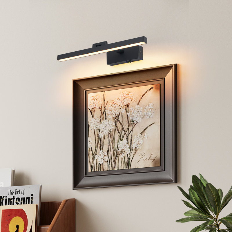16 in. Wall Sconce LED Vanity for Bathroom Wall Lighting, Black