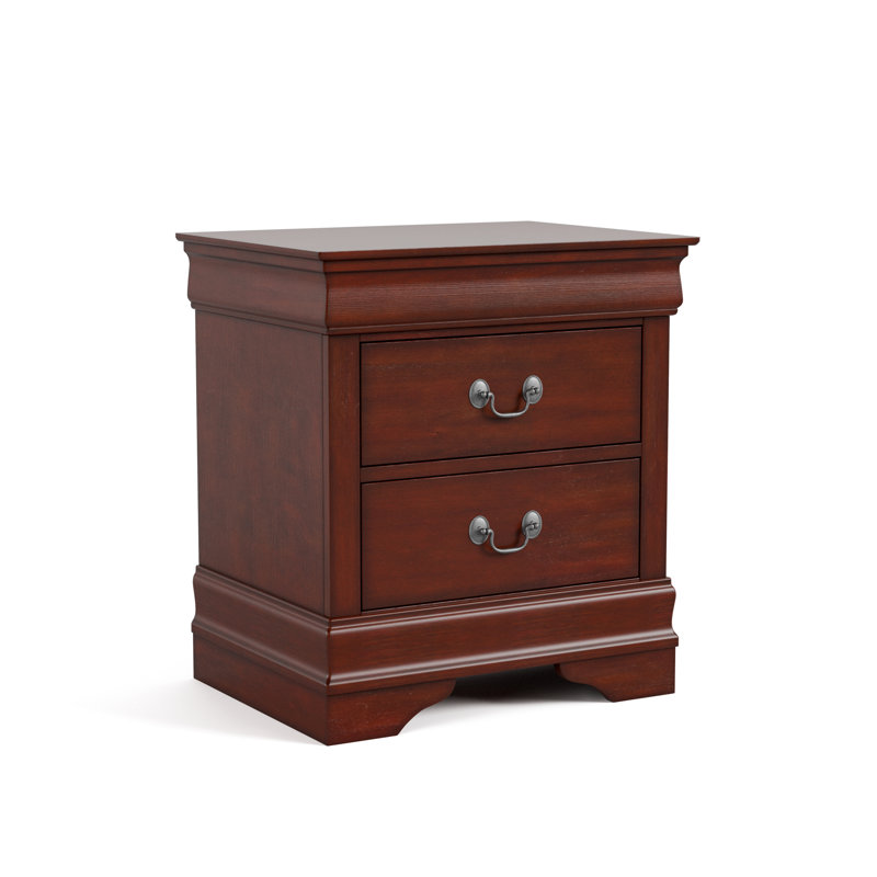 Aberdeen 21.5'' W Solid Wood Nightstand, Cherry