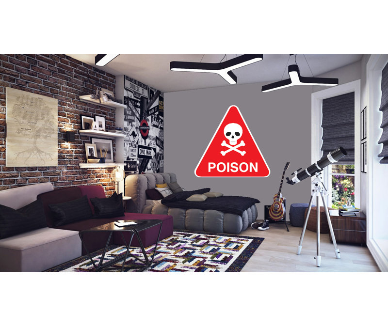 Abstract Non-Wall Damaging Wall Decal, 48" H x 48" W