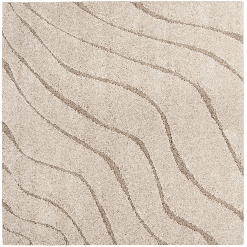 Hibben Solid Colour Area Rug, Square 122cm