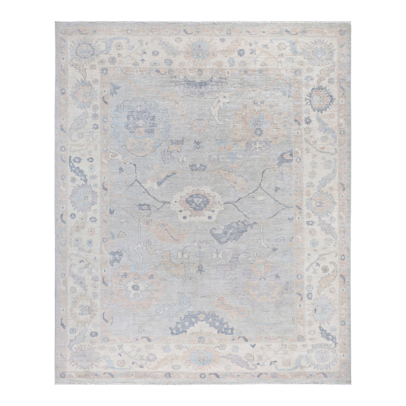 Floral One-of-a-Kind 7' 11" X 9' 8" Hand Knotted Area Rug