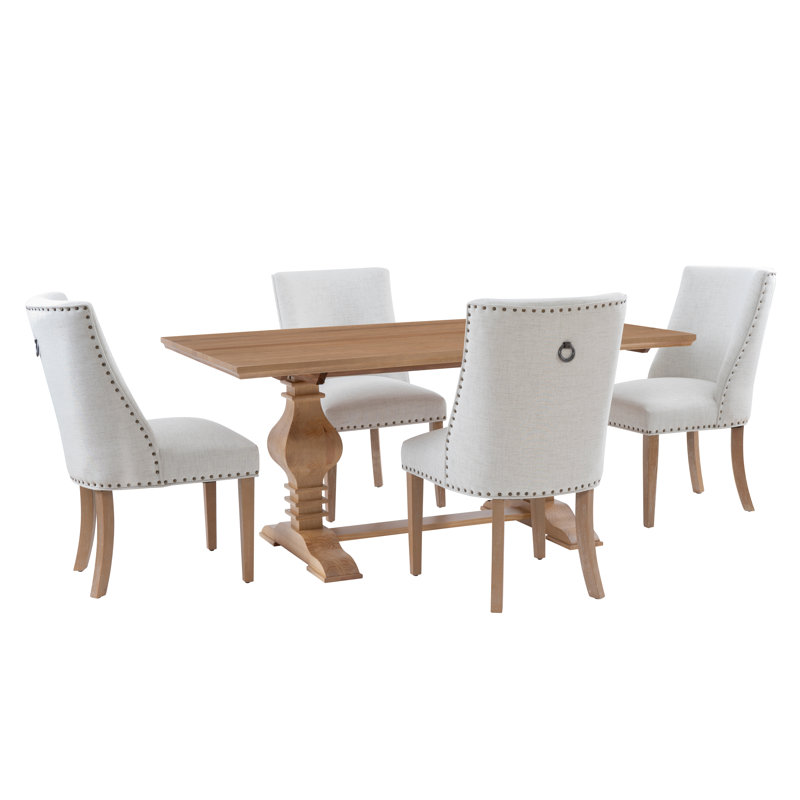 Ensemble de salle à manger 5 pièces Strickler, Beige