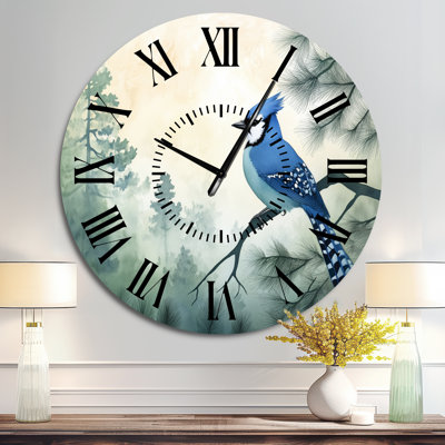 Abstract Flowing Ink Wash III - Scandinavian Silent Metal Wall Clock