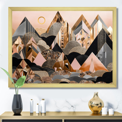 Pink And Grey Geometric Horizons " Pink and Gray Geometric Horizons " Print