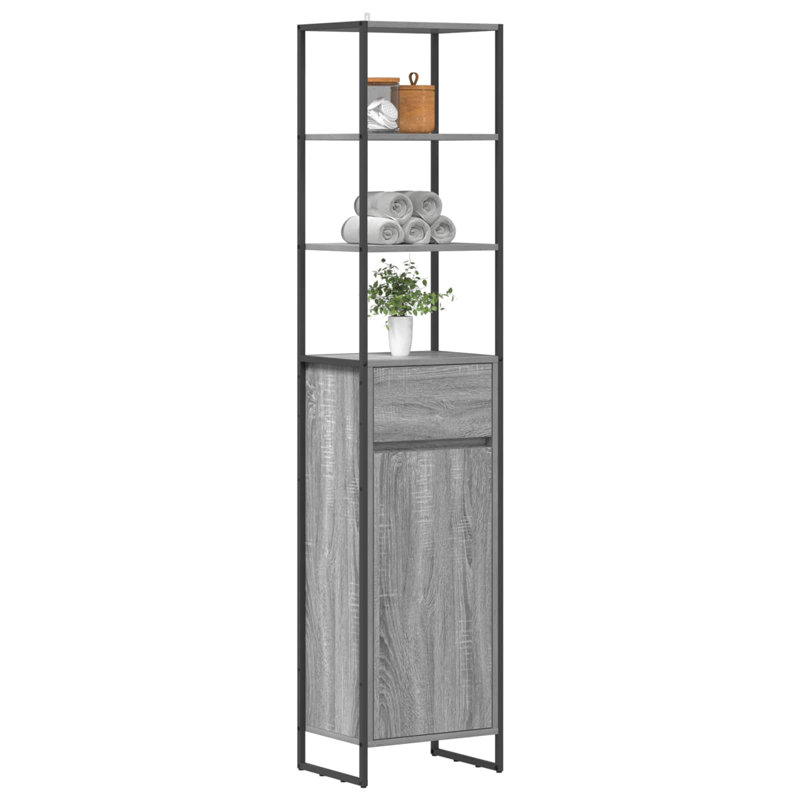 Freestanding Bathroom Cabinet, Grey Sonoma