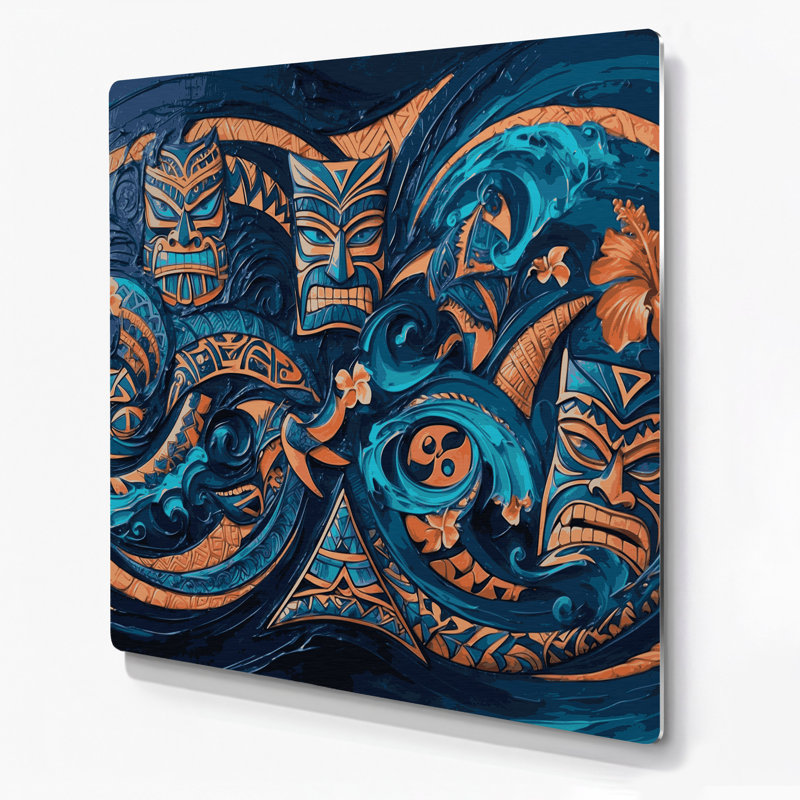 Art mural gris hawaïen, H 32 po x l 32 po