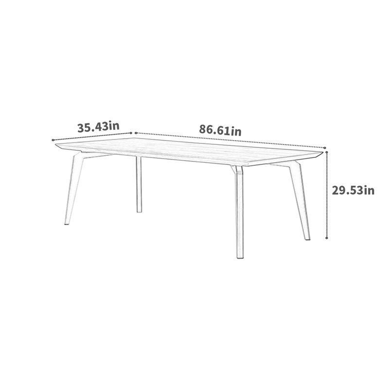 Table de salle à manger simple Simple, L 35,43 po x L 86,61 po