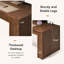 Bureau à deux places en bois massif, bureau d'ordinateur extra long de 200 cm (78,7 pouces) pour bureau à domicile