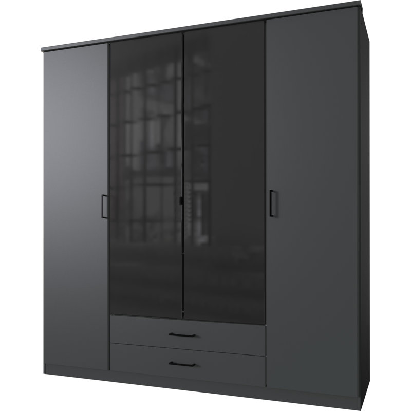 Nakylah 4 Door Manufactured Wood Wardrobe