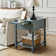 Lashena Traditional 26" Tall Solid Wood End Table with Extendable Tray and Built-in Charging Outlets