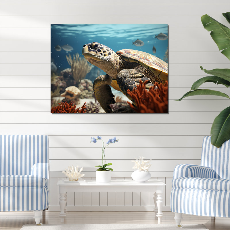 Vie côtière classique sur toile, H 12 po x l 20 po x P 1 po, Toile tendue