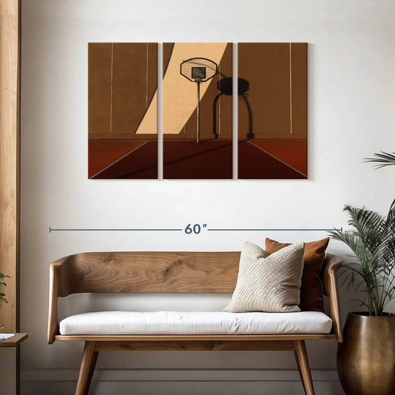 Basketball Hoop Shadow, 28" H x 45" W