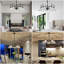 Luminaire suspendu moderne à 5 lumières Chandeliers