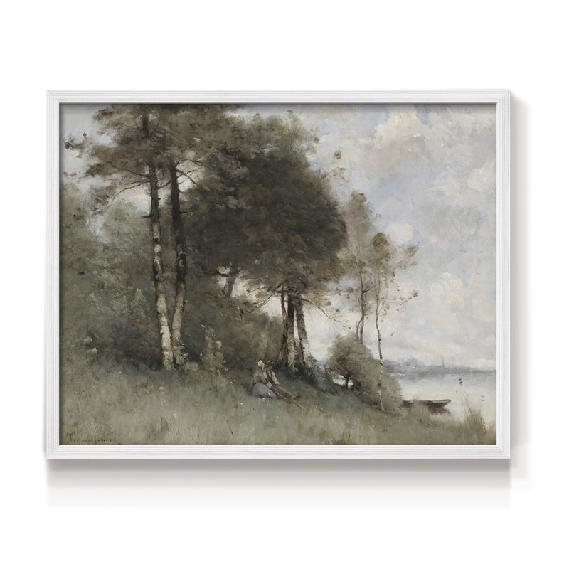 Paysages rétro-CDxxii-impression encadrée - réversible, H 16 po x l 20 po, Blanc
