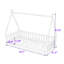 Lit simple en bois avec conception de tente et garde-corps de sécurité-492271598