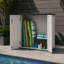 Armoire de rangement extérieure horizontale résistante aux intempéries de 278 gallons avec panneaux multiparois