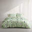 Unikko Orange/Green/White Organic Cotton Duvet Cover Set-408159261-467131656