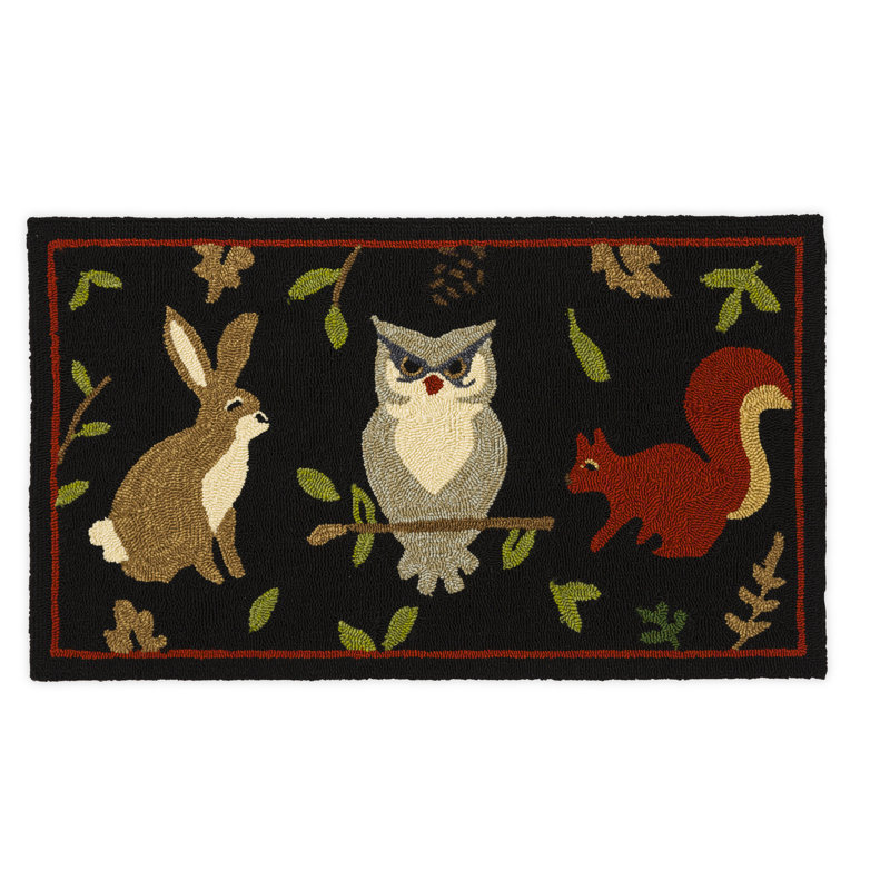 Tapis décoratif d’intérieur/d’extérieur à rayures crochetées à la main
