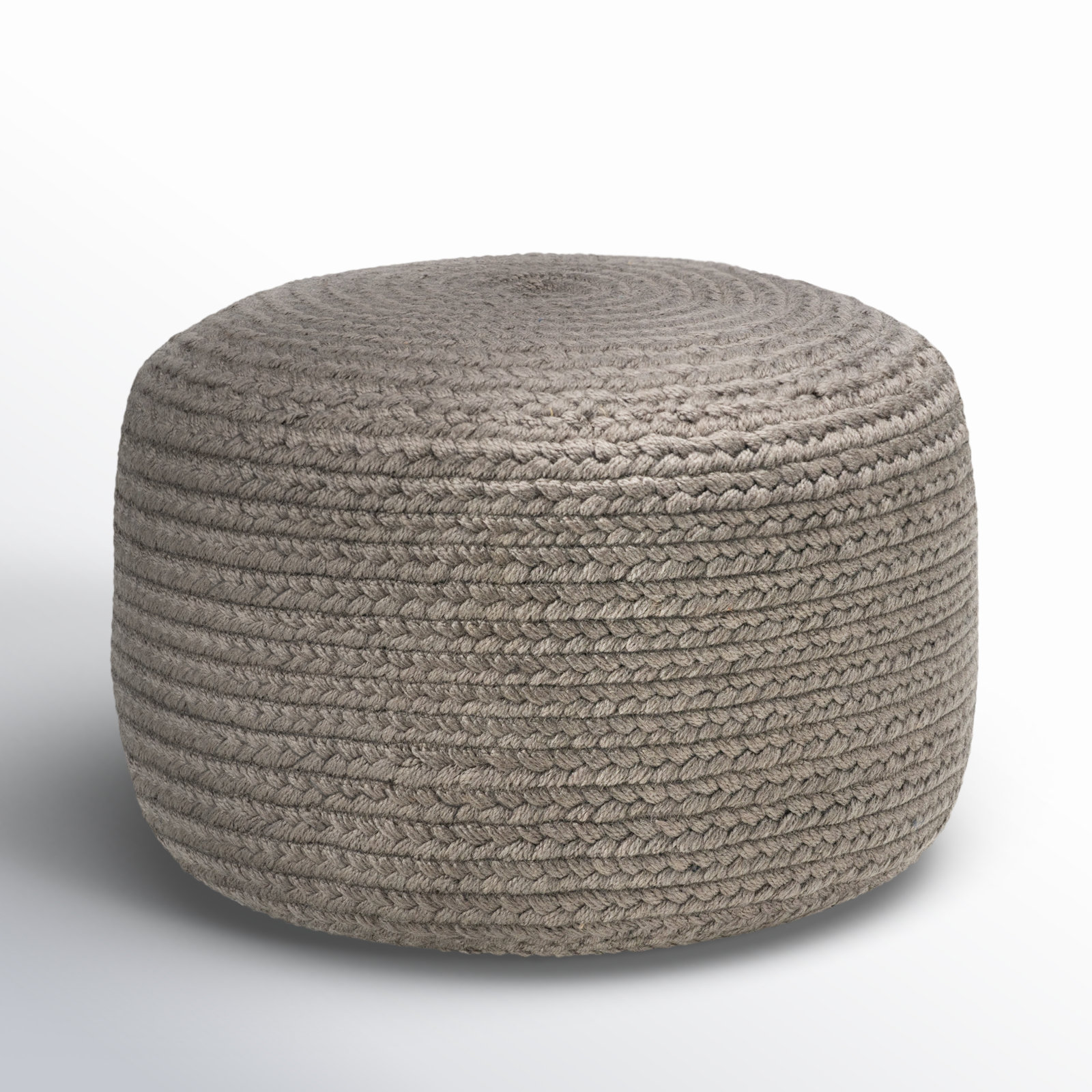 Dalenna Round Outdoor Ottoman, Light Gray
