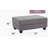 Chic Gray Contemporary Ottoman