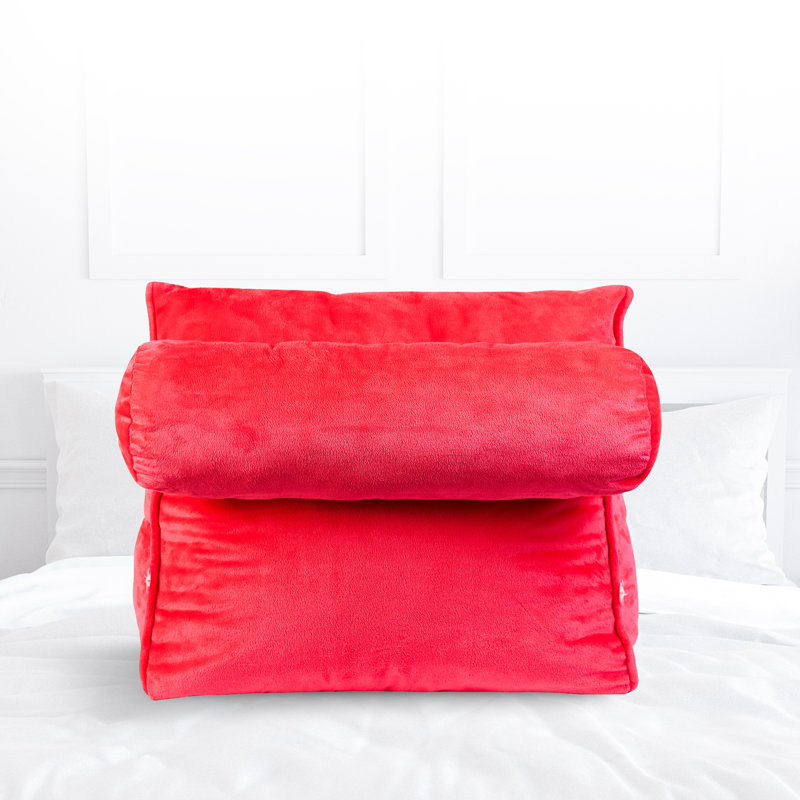 Solid Colour Velour Throw Pillow, Hot Pink