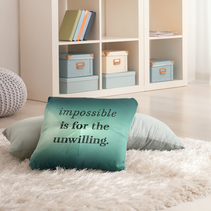 Throw Pillow, 26" H x 26" W, Teal Glow