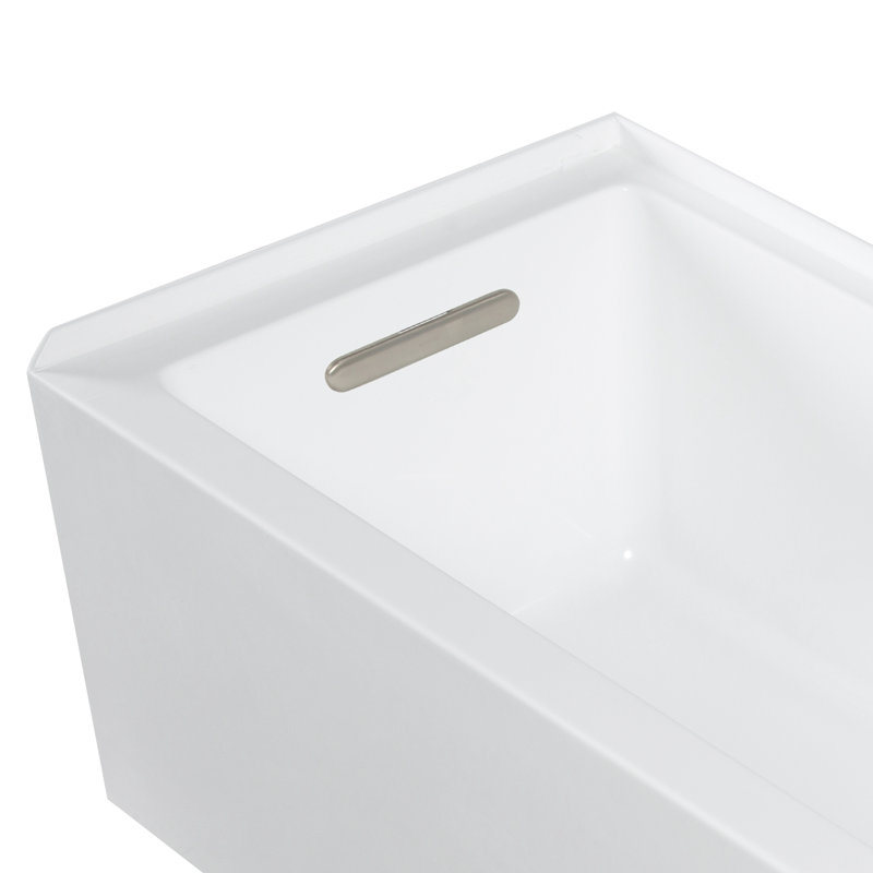 Baignoire en alcôve Unity UATLN603220-R 60 po x 32 po x 20 po en acrylique avec bonde à droite, blanc (brillant), Oui