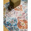 Tapis rectangulaire bleu / rouge / orange en polyester lavable à la machine Maevyn-91814095