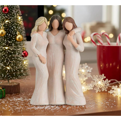 Cadeaux d'anniversaire «Friendship» pour femme: statue de trois sœurs en résine - cadeau spécial de Noël pour les meilleurs amis