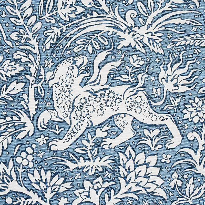 Khan's Park Fabric, Blue