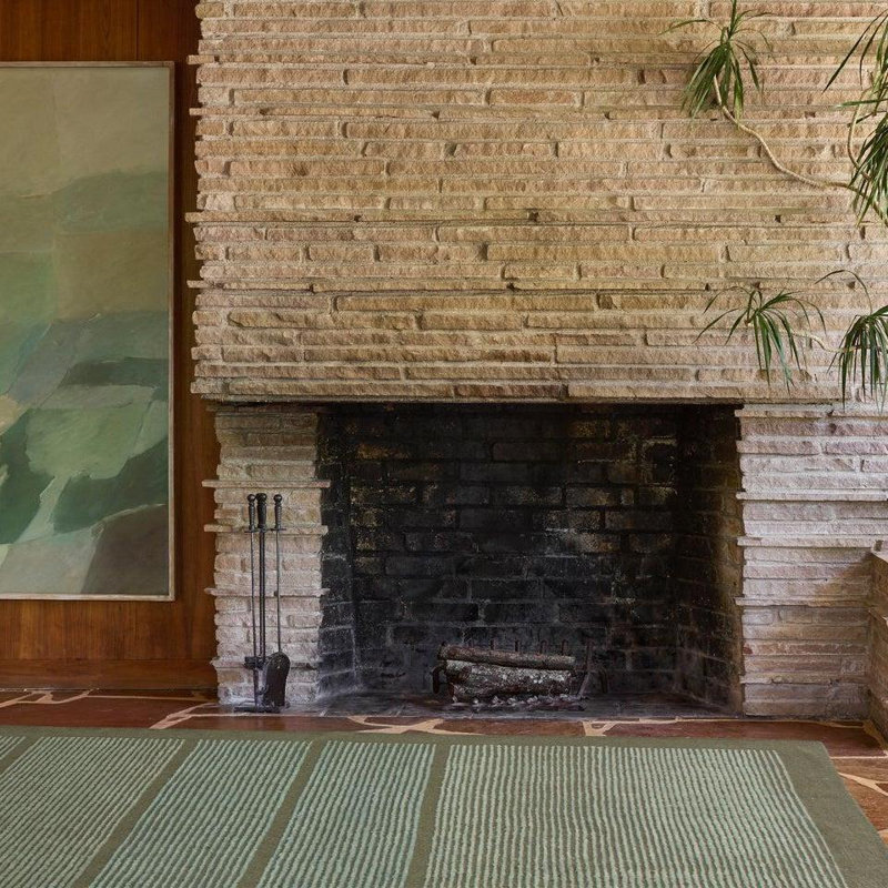 Mori Washable Wool Rug, Matcha, 9' x 12'