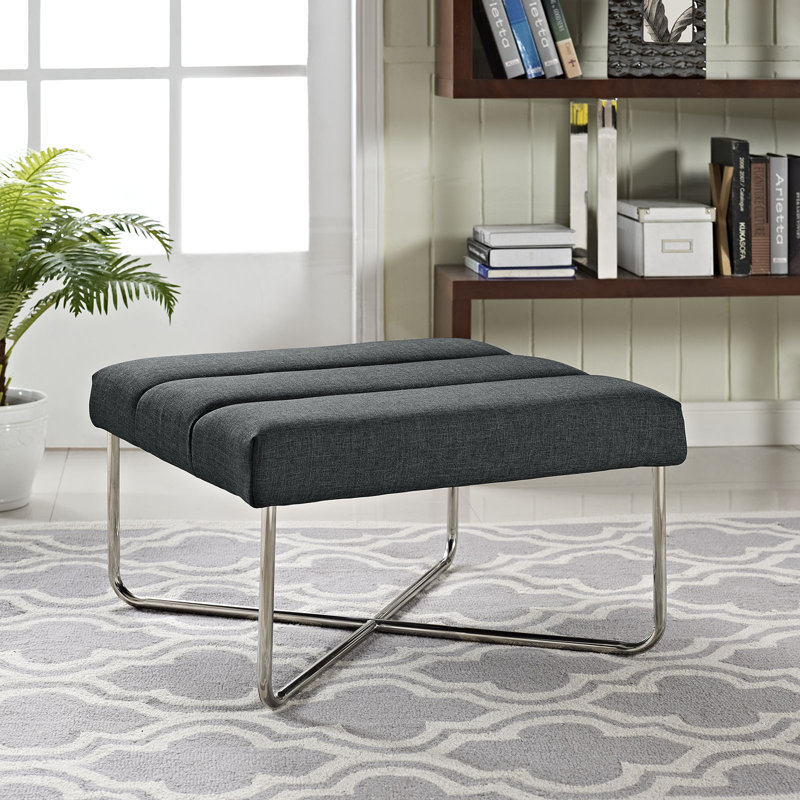 Modway Reach Ottoman, Faux Leather Gray