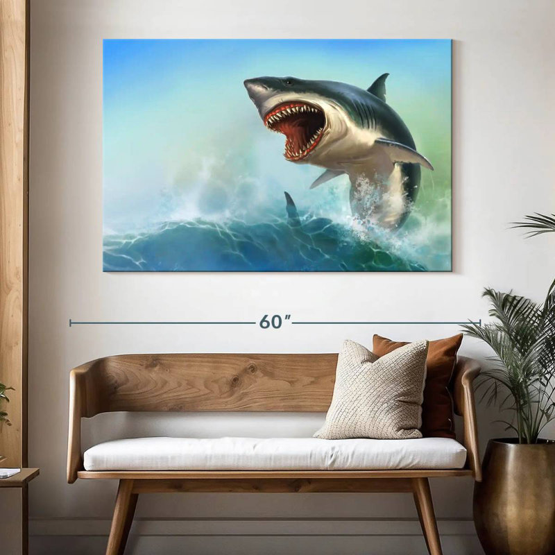 Scary Shark, 34" H x 51" W