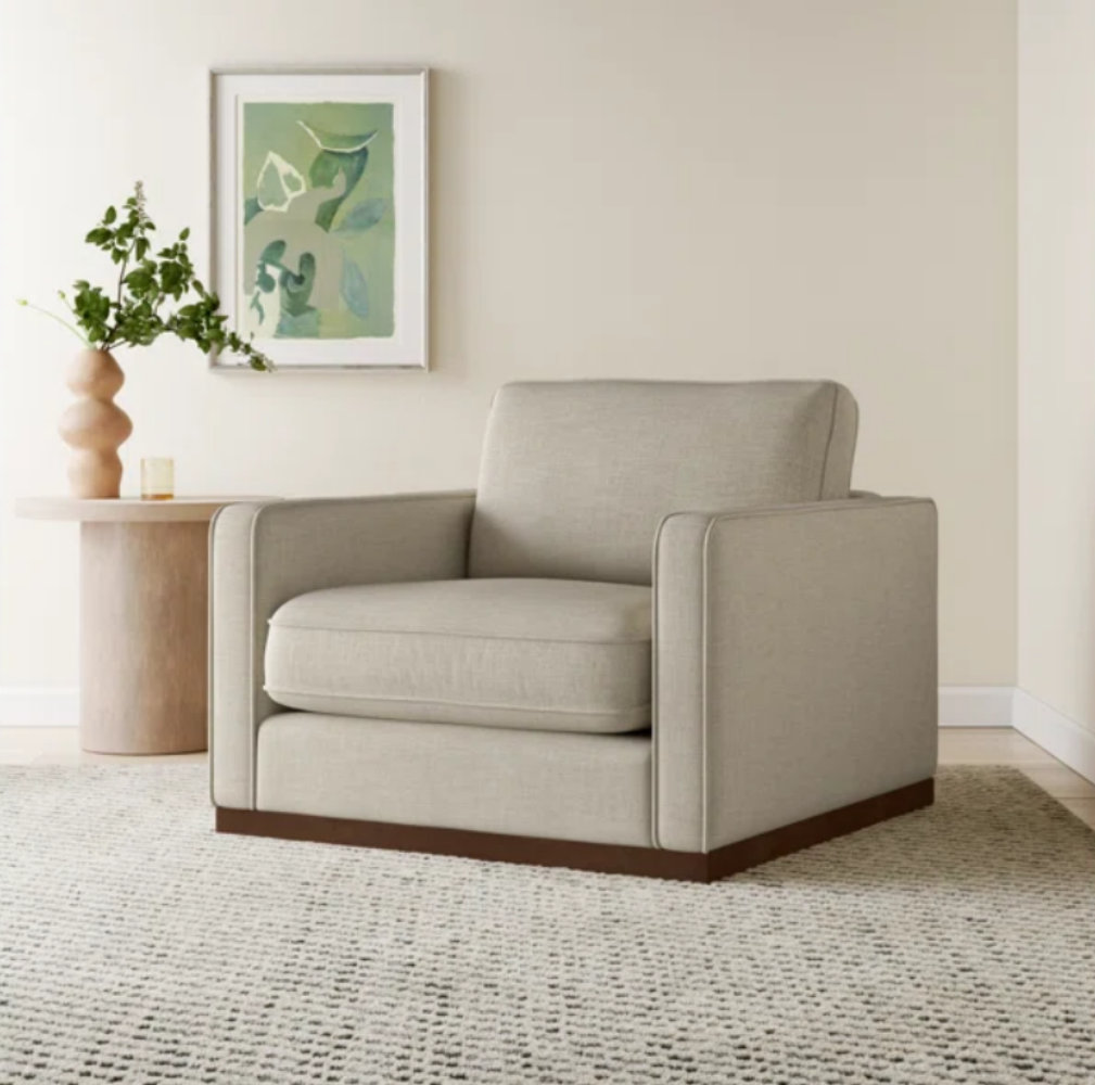 Bobbi 2-Piece Linen Living Room Set, Effie Flax Performance Linen