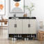 Buffet, armoire à chaussures avec 4 portes et grande armoire de rangement moderne pour chaussures avec tablettes réglables