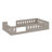 Solid Wood Bed Frame With Safety Guardrails-740006026
