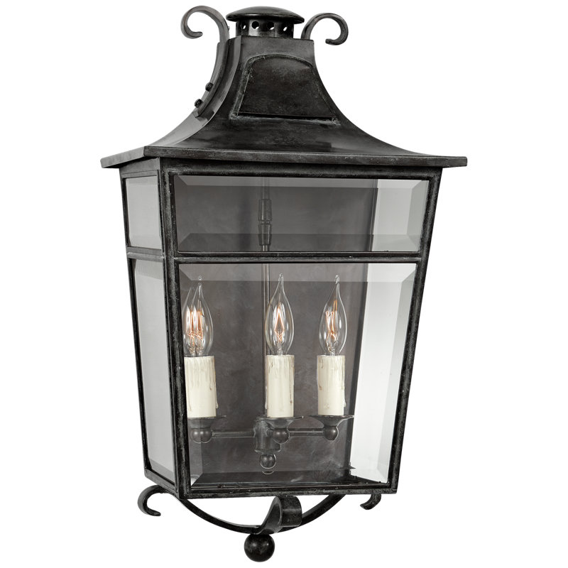 Carrington 3 - Light Flush Mounted Sconce, French Rust