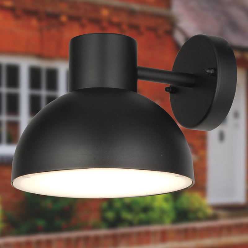 Satin Black Outdoor Wall Lantern