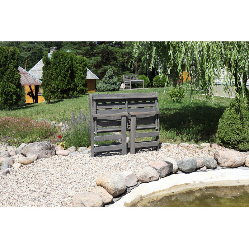 Bradon Solid Wood Pine Outdoor Bench, H88 x W109 x D61cm, Ashgrey